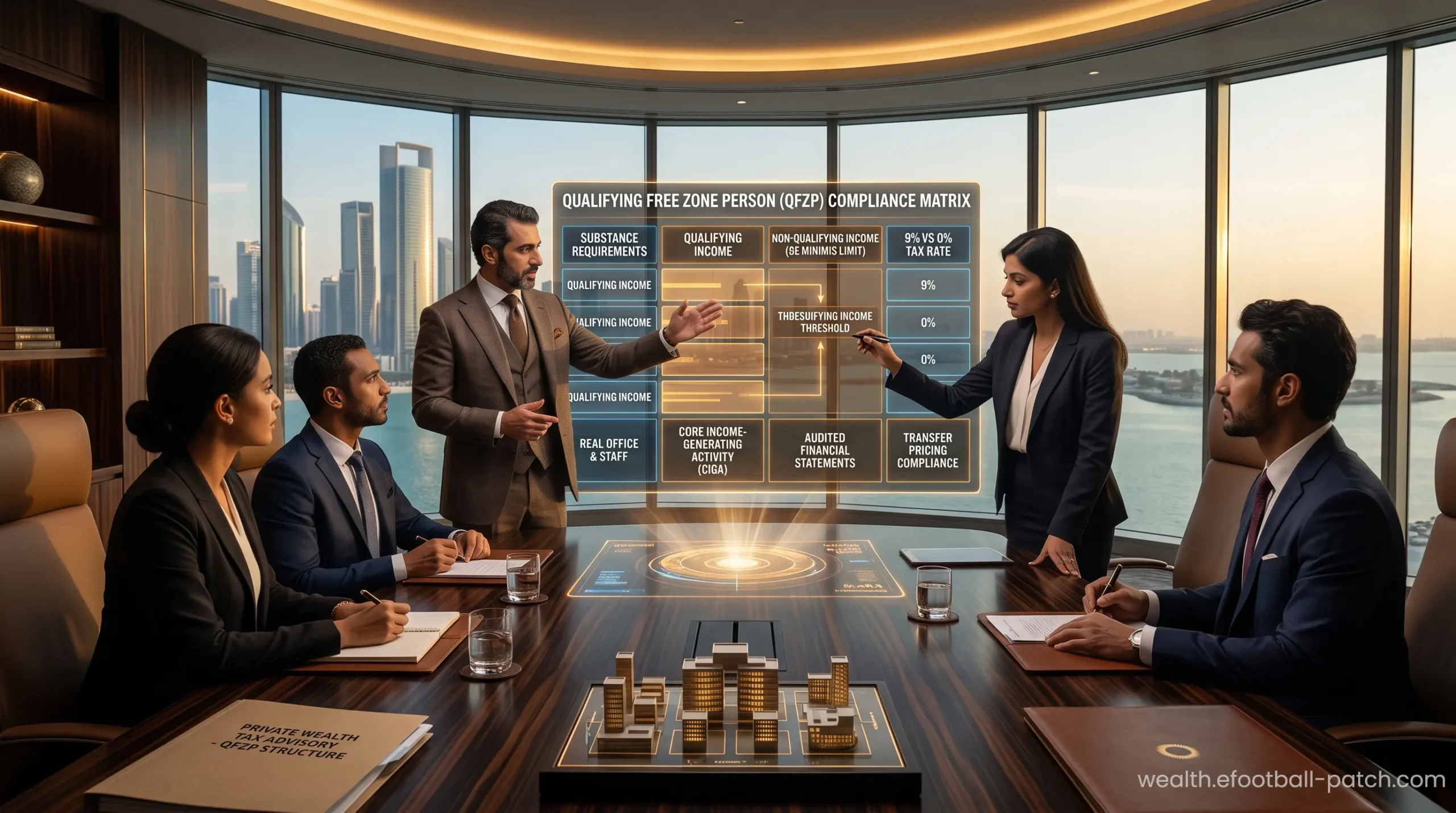 Modern ADGM corporate headquarters for tech and digital finance companies in Abu Dhabi.