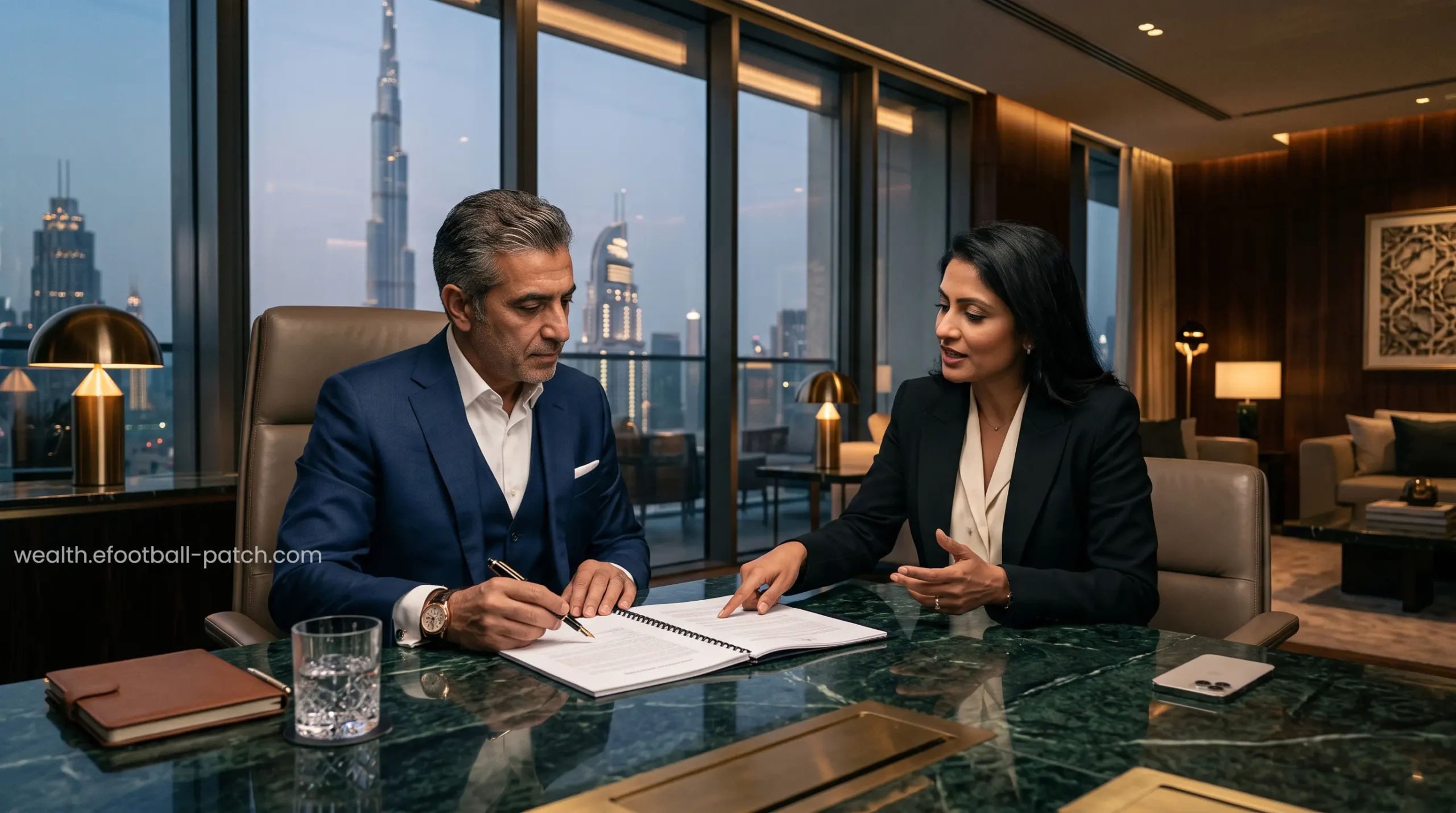 High-net-worth investor reviewing DIFC wealth management and corporate holding structures.