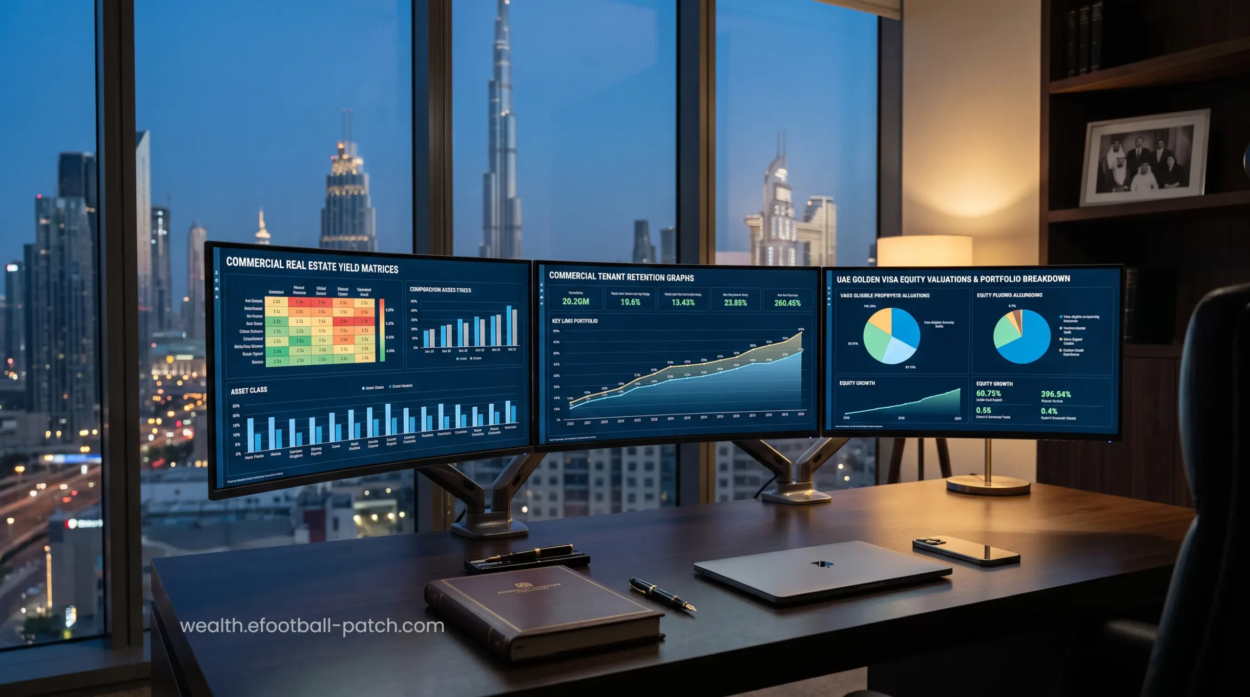 Private wealth desk managing a diversified commercial real estate portfolio in Dubai.