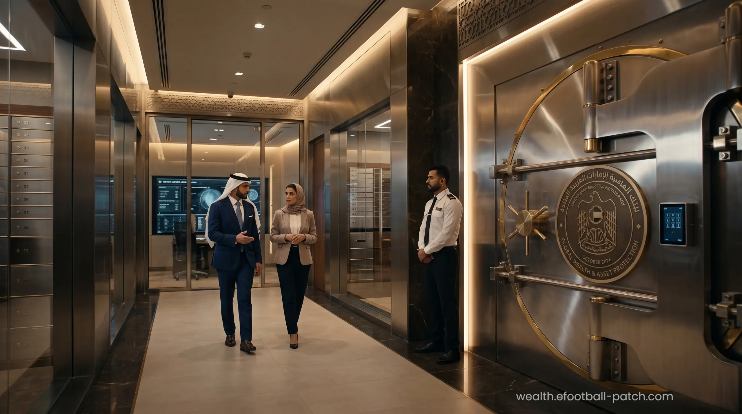 Secure corporate vault symbolizing UAE wealth preservation and zero-tax asset security.